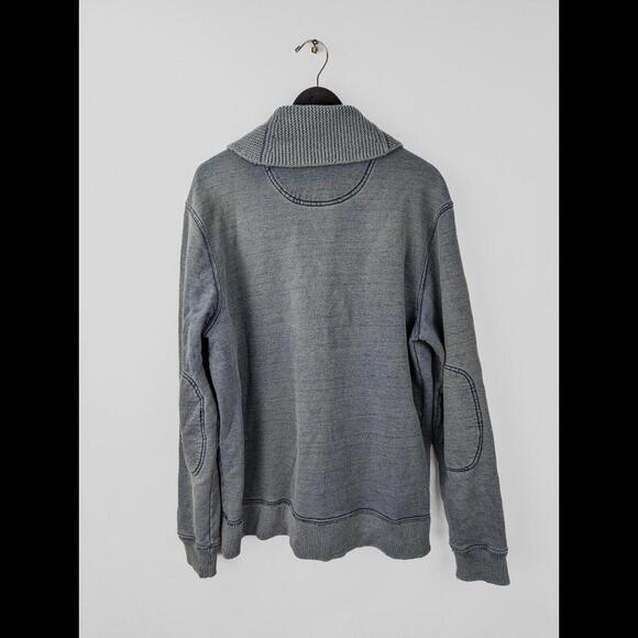 [SOLD] RRL DOUBLE RL Men's Sz XL Light Indigo Blue Shawl Collar Button Cardigan - Picture 7 of 12